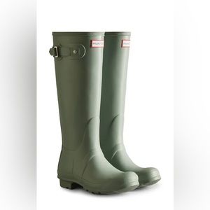 Hunter Original Tall'Rain Boot in Sweet Gale Green, Size 8